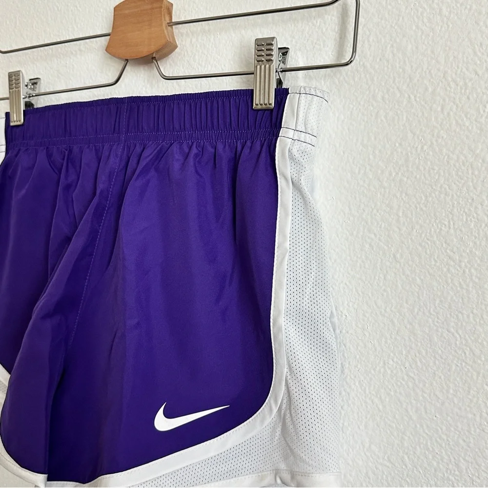 Nike Purple White Dri-FIT Brief-Lined Athletic Running Shorts Size XS